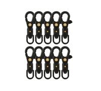 NiuLumea Lot de 5 ou 10 mousquetons rotatifs, petits mousquetons pivotants de 7 mm, boucle porte-clés portable de 45 cm, pour sports de plein air