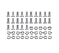 NiuLumea Lot de 50 boulons et écrous en aluminium pour serre - Tête carrée - Fixations hexagonales - Réparation de panneaux de verre - Antirouille - Kit de fixation pour structure de jardin (50/100)