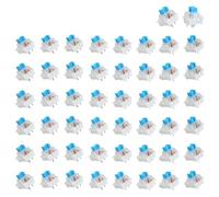 NiuLumea Lot de 50 commutateurs tactiles pour clavier mécanique de style clavier mécanique monté sur plaque à 3 broches, pré-lubrifié avec boîtier bleu clair, rétroéclairage LED, pour jeux et saisie