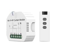 NiuLumea Module de relais pour commande de volet roulant sans fil Tuya RF433MHz, capacité de charge 16 A, application et télécommande, RF433,92 MHz