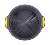 NiuLumea Moule à gâteau rond en silicone anti-adhésif de 25,4 cm pour la cuisson de cheesecakes, gâteaux, café, pain de maïs, pizza, croûtes de pizza, 24 cm, facile à nettoyer, résistant à la chaleur