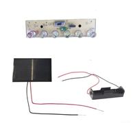 NiuLumea Panneau de contrôle solaire 6 LED 1,2 V marche/arrêt automatique | Construction en plastique durable, poids compact de 35 g, installation facile à faire soi-même, s'adapte aux panneaux