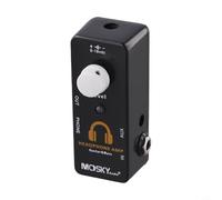 NiuLumea Pédale d'effet d'ampli de guitare en métal avec sorties casque stéréo et haut-parleurs, pédale d'entraînement portable pour guitaristes et bassistes