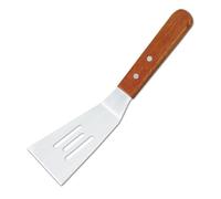 NiuLumea Petite spatule à frire avec manche en bois, spatule ajourée en acier inoxydable pour barbecue, crêpes, teppanyaki, 238 x 57 cm