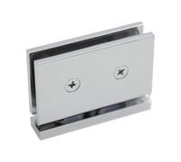 NiuLumea Pince en laiton de qualité supérieure pour écrans de douche de 8 à 12 mm, support mural réglable à 360 degrés avec design dissimulé, matériel de salle de bain (chromé)