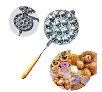 NiuLumea Plaque de cuisson ovale à 12 trous pour gâteaux et gaufres aux œufs, revêtement durable en métal, antiadhésif, 41 x 16 x 1 cm, compatible avec une utilisation domestique