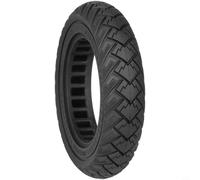 NiuLumea Pneu de scooter solide 10 x 2,125 avec bande de roulement à motif d'aile, diamètre intérieur de 141 mm et fente de 36 mm pour scooters électriques tout-terrain (noir) (1 pièce)