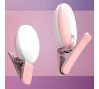 NiuLumea Portable pour Mini Selfie LED pour Téléphone Portable Ring Light 57 * 40 * 27mm, 3 Modes de Gradation, Charge USB, pour Smartphone, Blanc