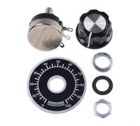 NiuLumea Potentiomètre conique rotatif 10 K Ohm RV24YN 20S B103 avec bouton et commande du moteur à cadran