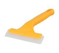 NiuLumea Raclette à lame en silicone pour nettoyage de vitres de douche, évier et vinyle teinté - Grattoir en caoutchouc avec trou de suspension - 16 x 15 x 32 cm - Jaune