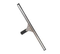 NiuLumea Raclette en acier inoxydable avec balai d'essuie-glace en caoutchouc pour écran de douche, carrelage de salle de bain et verre de voiture, poignée confortable, 25-45 cm