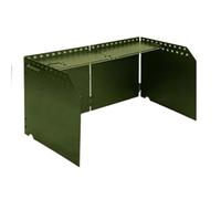 NiuLumea Réchaud de camping portable à quatre volets pour utilisation en extérieur, design coupe-vent à trois côtés, pare-brise de bureau pliable pour boîte et cuisinière à gaz, construction en fer