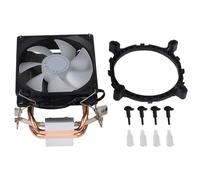 NiuLumea Refroidisseur d'air CPU avec double tuyaux de chaleur et ventilateur lumineux de 9 cm pour systèmes AMD, solution de refroidissement silencieuse 18 dBA avec technologie de cuivre fritté
