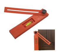 NiuLumea Règle de marquage pliable multi-angles avec tête rotative à 360° et travail du bois de niveau intégré, mesure précise de la profondeur et de l'angle, traceur intégré, construction légère en