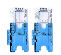 NiuLumea Règle d'interprétation à 7 étapes, outil de mesure, pied à coulisse transparent pour évaluation ECG, avec porte-cartes