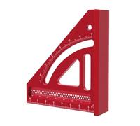 NiuLumea Règle triangulaire multi-angles et équerre équerre, rapporteur de mesure et marquage en alliage d'aluminium haute résistance pour le travail du bois