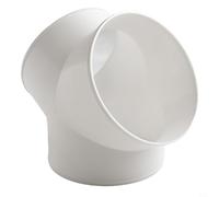 Niulumea Répartiteur de conduit à 3 voies pour tuyau d'aération de sèche-linge, hotte aspirante, construction en PVC pour ventilateurs d'extraction Blanc (200 mm)