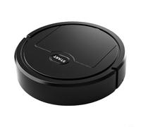 NiuLumea Robot automatique pour aspirateur 3 en 1 Balayeuse à ventouse rechargeable par USB pour double brosse, profil bas pour moquette et sol dur (Noir)