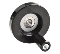 NiuLumea Roue manuelle noire 63 mm x 8 mm alésage avec poignée rotative fraiseuse tour équipement de meulage