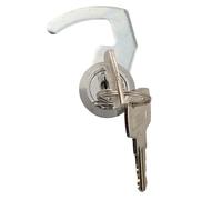 NiuLumea Serrure à came avec clip rapide pour tiroir-caisse, casier POS, armoire en métal, mallette de vol, serrure de sécurité en alliage de zinc avec clés codées, argent (lot de 1 serrure + 2 clés)