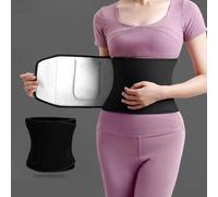 NiuLumea Silver Ion Ceinture amincissante pour perte de poids, thermogénique pour la transpiration et le soutien du dos, réglable pour s'adapter (70-120 cm), pour adultes, 3 couleurs (noir, rose