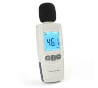 NiuLumea Sonomètre numérique pour mesure du bruit, 30-130 dB pour plage avec précision de 1,5 dB, écran LCD rétroéclairé, résolution 0,1 dB, microphone à condensateur 1/2", avec éponge pare-brise