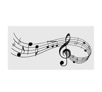 NiuLumea Sticker mural en vinyle imprimé musique pour note 24 x 58 cm Noir PVC Décoration d'intérieur, meubles, verre et appareils électroménagers, facile à appliquer et à enlever