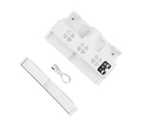 NiuLumea Support de refroidissement horizontal pour Pro/Slim, ventilateur à 3 niveaux avec station de charge à double contrôleur, construction ABS, blanc