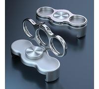 NiuLumea Support de téléphone à clip arrière à trois doigts pour double anneau, pour support pliable réglable à 360° avec plaque magnétique, construction en alliage de zinc, pour supports magnétiques