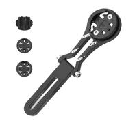 NiuLumea Support d'ordinateur de vélo en alliage d'aluminium pour Cateye/Bryton, support de compteur d'angle réglable, 142 mm, 31 g, noir/pour rouge/argent