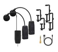 NiuLumea Système de microphone sans fil 2,4 G pour violon, alto, violoncelle, pour couplage automatique, émetteur-récepteur avec 50 m de portée, batterie de 6 h, pour instruments à cordes compacts à