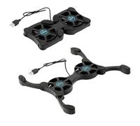 NiuLumea Tapis de refroidissement pour ordinateur portable avec ventilateur USB pour mini ordinateur portable, design pliable, 18,5 x 9,5 cm, support en plastique noir, dissipation efficace de la