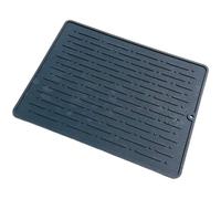 NiuLumea Tapis égouttoir en silicone 30,5 x 20,3 cm pour évier de cuisine, design auto-drainant rapide avec base antidérapante, réutilisable et enroulable pour un rangement facile