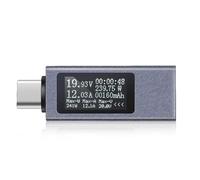 NiuLumea Testeur de puissance USB avec écran OLED de 0,8 pouces, capacité 4-30 V 0-12 A 240 W, compatible avec PD QC 2.03.0 pour protocoles de charge rapide, téléphones et ordinateurs portables