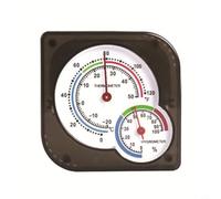 NiuLumea Thermomètre hygromètre mécanique compact, température et humidité, -20 à 50 °C, pour la maison, le jardin, le climat industriel (noir)