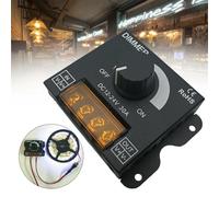 NiuLumea Variateur d'intensité 12 V/24 V - Bande lumineuse LED unicolore, 30 A 360 W pour Max, entrée DC 12-24 V, sortie 1 canal, boîtier en aluminium avec bouton de commande, pour bandes LED