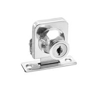 NiuLumea Verrou de placard en alliage de zinc simple ou double pour vitrines en verre de C8 mm d'épaisseur, comprend 2 et joint d'étanchéité