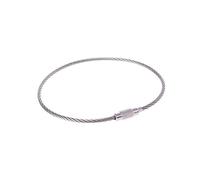 niumanery Stainless Steel Wire Keychain Cable Key Ring Chain Outdoor Luggage Tag Loop Rope 20#