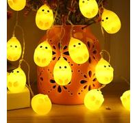 Niumowa Guirlande Lumineuse de Pâques, 2 M 10 LED Lumières de Oeufs de Pâques, Batterie Opération, de Oeufs Poussins Pâques pour Pâques Décoration Fête, Extérieure, Printemps