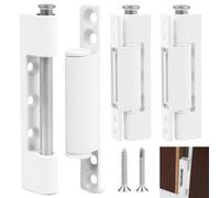 Niuny Charniere Porte 3Pcs Blanc Charnières de Porte 95mm Paumelles de Portes avec 30 Vis Charnières de Fenêtre en Alliage de Zinc Paumelle de Fenêtre pour Portes Intérieures Extérieures Fenêtres