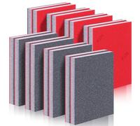 Niuny Éponge de Ponçage 16 Pcs Papier a Poncer Polissage Grain 320 Papier Abrasif Sec et Humide Cale a Poncer Réutilisables Eponges Abrasives pour Bois Métal Einture Réparation de Carrosserie