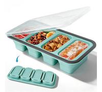 Niuny Moule a Soupe Congelation pliable 1Pcs Moule Soupe Congélateur Plateau de Congélation en Silicone Avec Couvercles Bac à Bouillon Silicone 1000ml Récipient à Soupes pour Congeler Le Bouillon