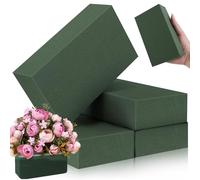 Niuny Mousse Florale Mousse Fleur a Piquer Bloc de Mousses pour Fleurs Carrée 4Pcs 14x8x4.5cm Mousses Florale Humide Verte pour Artisanat Mariage Fêtes Voitures Bricolage Célébrations Fleuristes