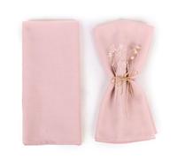 Niuoppy Lot de 6 serviettes en tissu de gaze de coton doux 41,9 x 41,9 cm, réutilisables, pour mariage, dîner, fête, usage quotidien (rose 2)