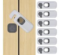 Niuoppy Lot de 6 verrous de placard pour enfants, serrures d'armoire de sécurité pour enfants, serrure de porte de réfrigérateur à l'épreuve des enfants, serrure de sécurité pour placard,