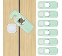 Niuoppy Lot de 6 verrous de placard pour enfants, serrures d'armoire de sécurité pour enfants, verrous de porte de réfrigérateur à l'épreuve des enfants, serrure de sécurité pour placard,