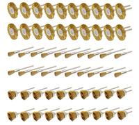 NIUPIKA Lot de 60 brosses de nettoyage en fil de laiton de 3 mm pour meuleuse