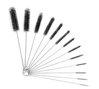 NIUQIGE Ensemble de brosses à Bouteilles et nettoyeurs de tuyaux - Petite Brosse de Nettoyage pour Machine à café, Ensemble de 13 brosses à Tuyau en Nylon pour tuyaux à Lait, théières et Embouts