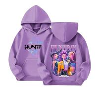 NIUREDLTD Pop Kpop Demon Hunter,Pull à Manches Longues Vêtements pour Filles et Décontractés Hoodie Sweat à Capuche 13-14 Ans