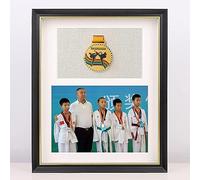 NIUSABOU Boîte de présentation pour médailles et photos, Tailles multiples multicolores fixées au mur d'affichage de stockage médaille cadre photo(Silver,P)